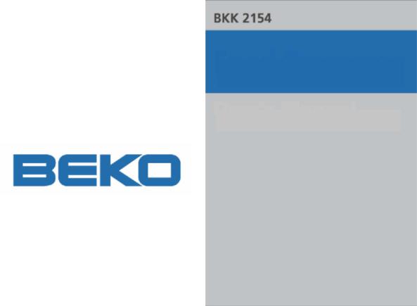 Beko BKK 2154 Manual