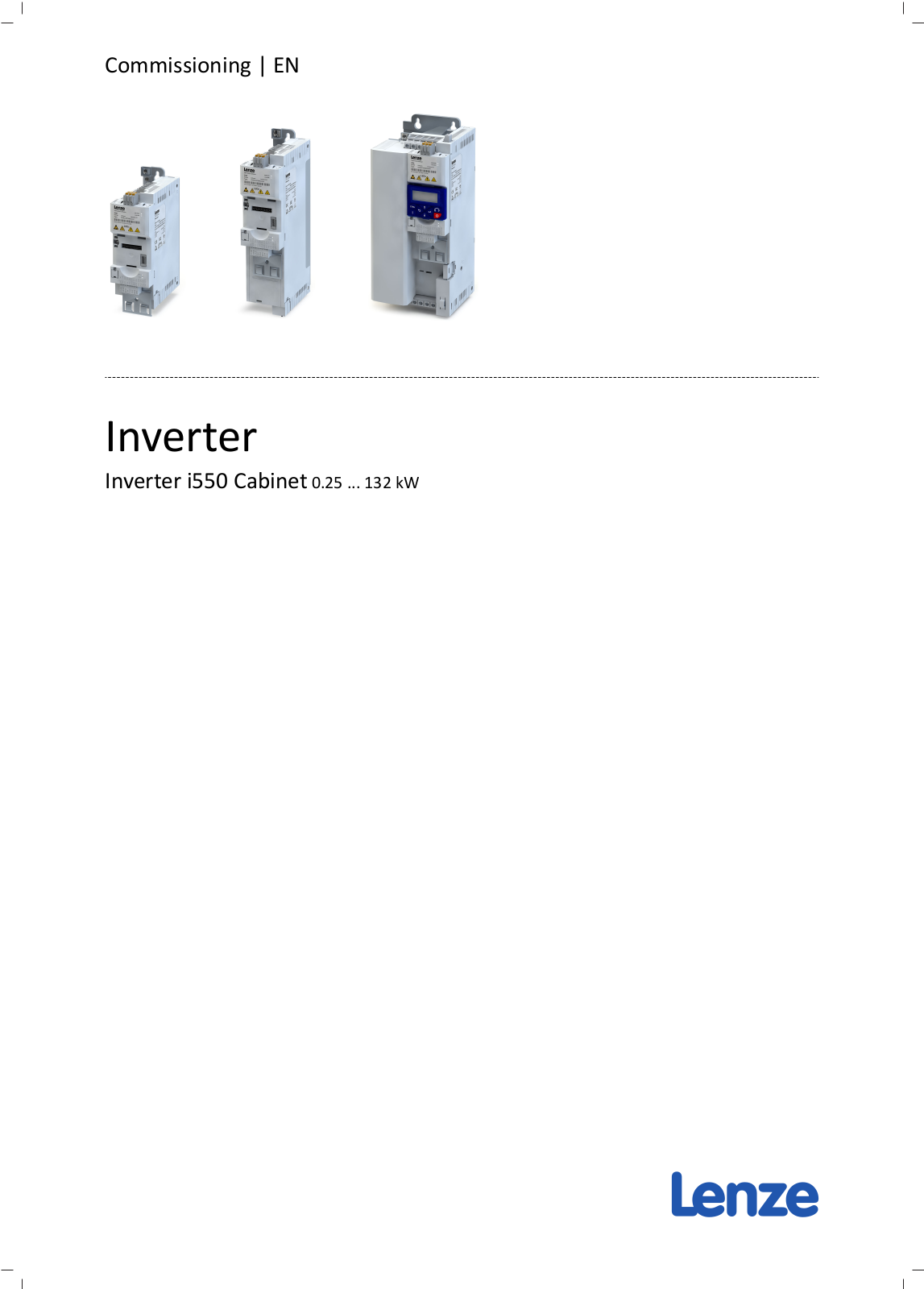 Lenze i550 Commissioning Manual