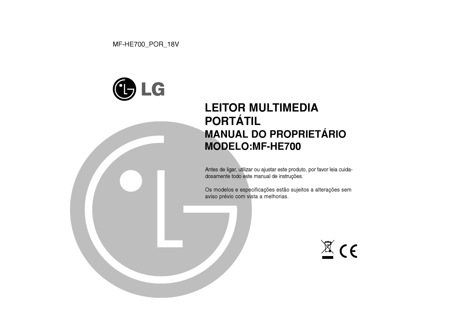 Lg MF-HE700 User Manual