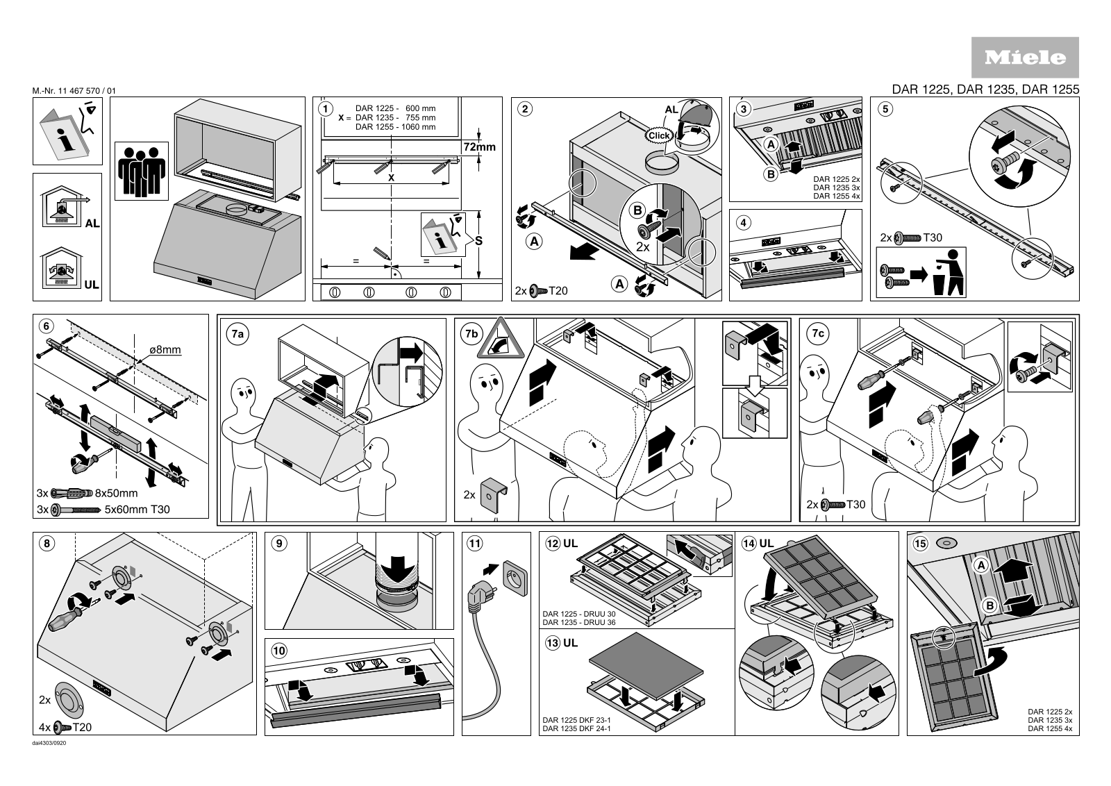 Miele DAR1235, DAR1255 User Manual