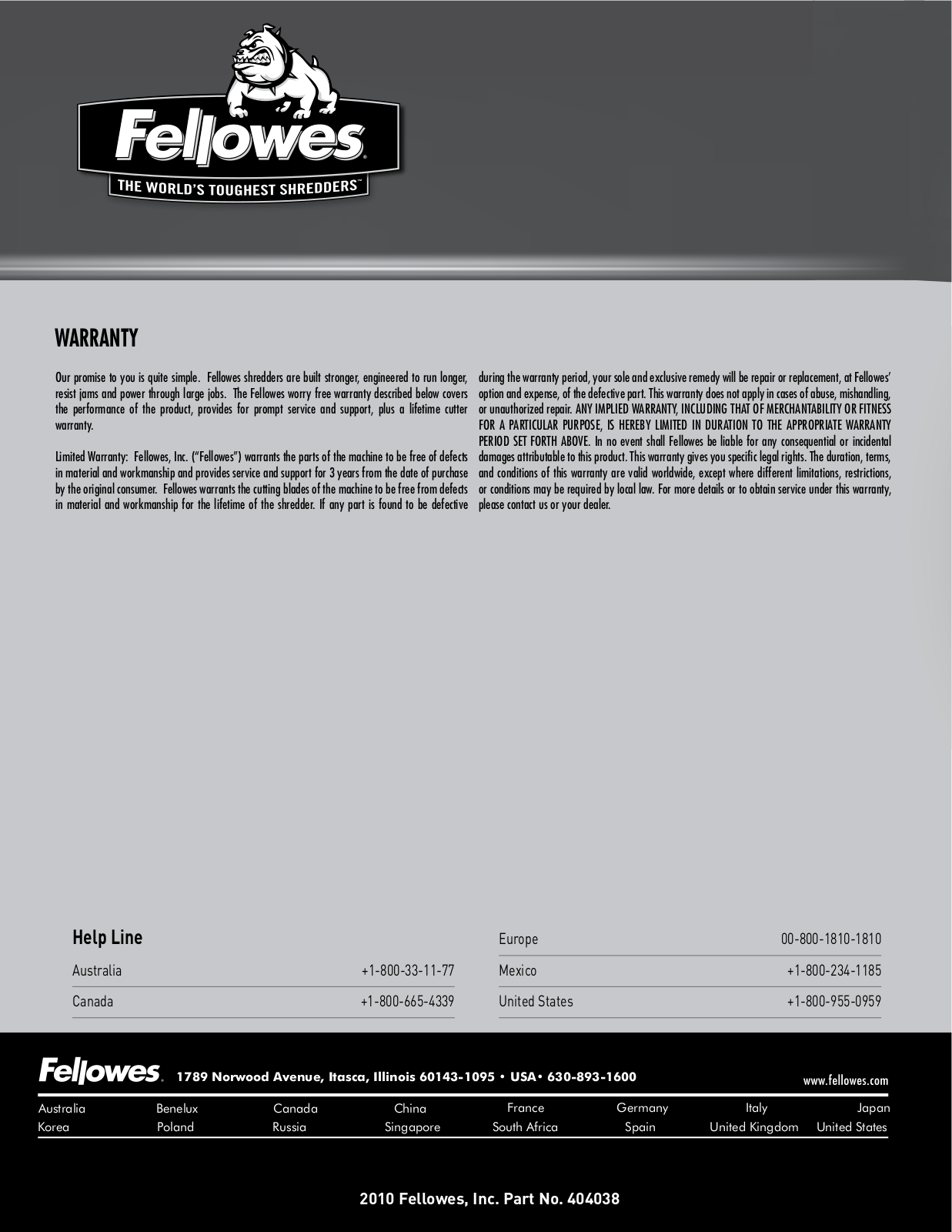 Fellowes 225Ci, 225i User Manual