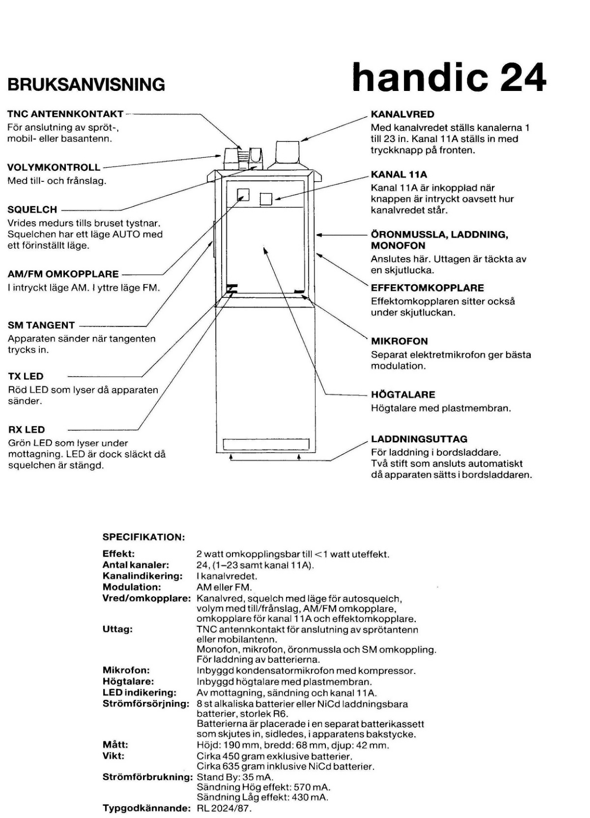 Handic 24 User manual - ManualMachine.com