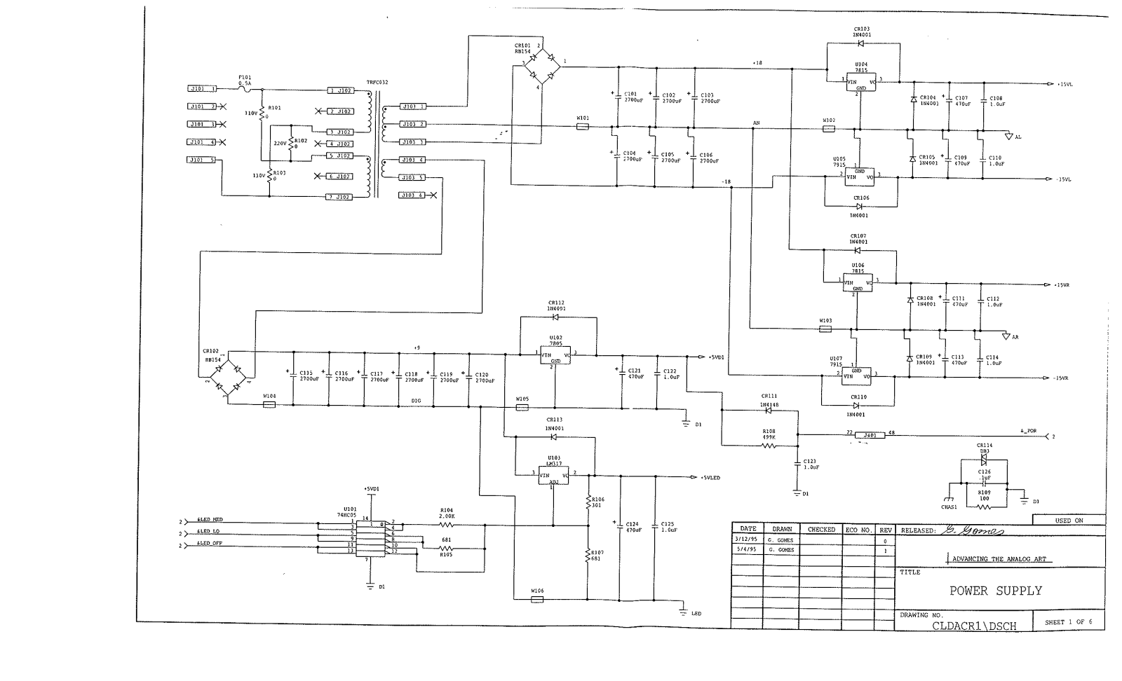 Classe Audio DAC-1 Schematic