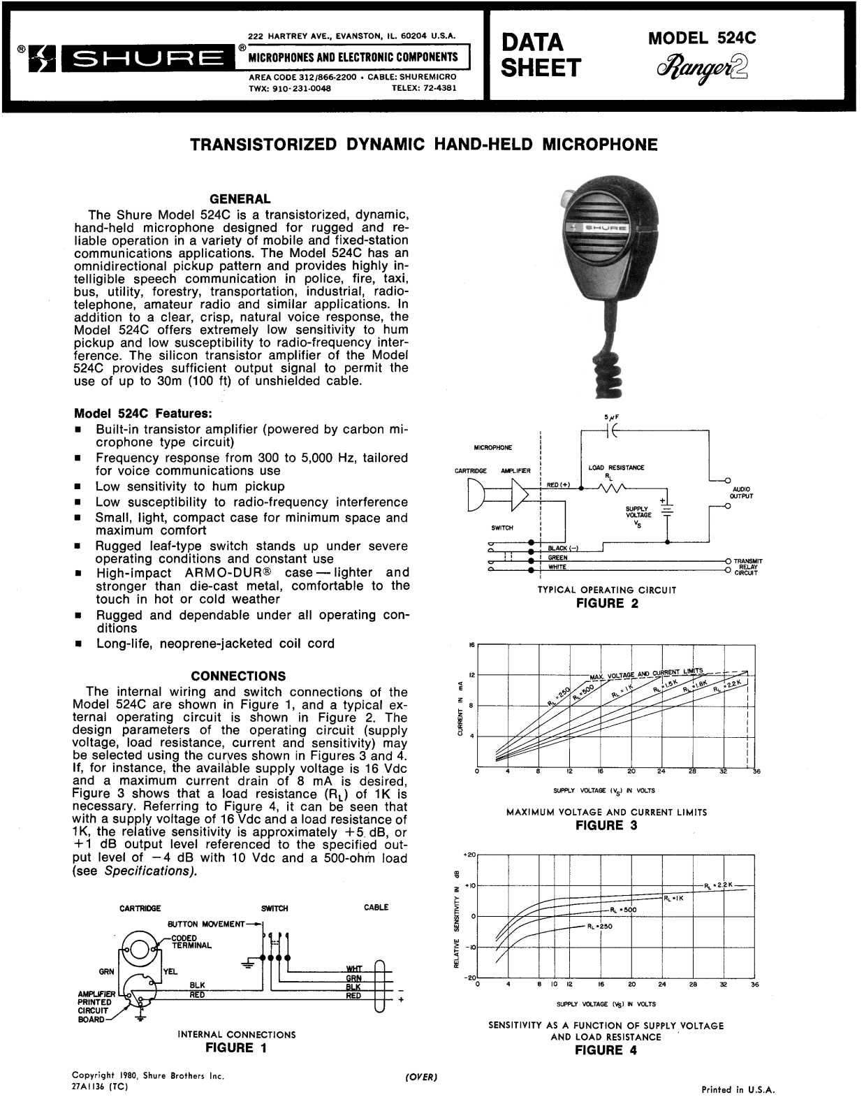 Shure 524C User Guide