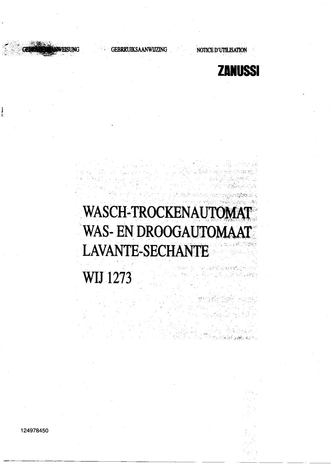 Zanussi WIJ1273 User Manual