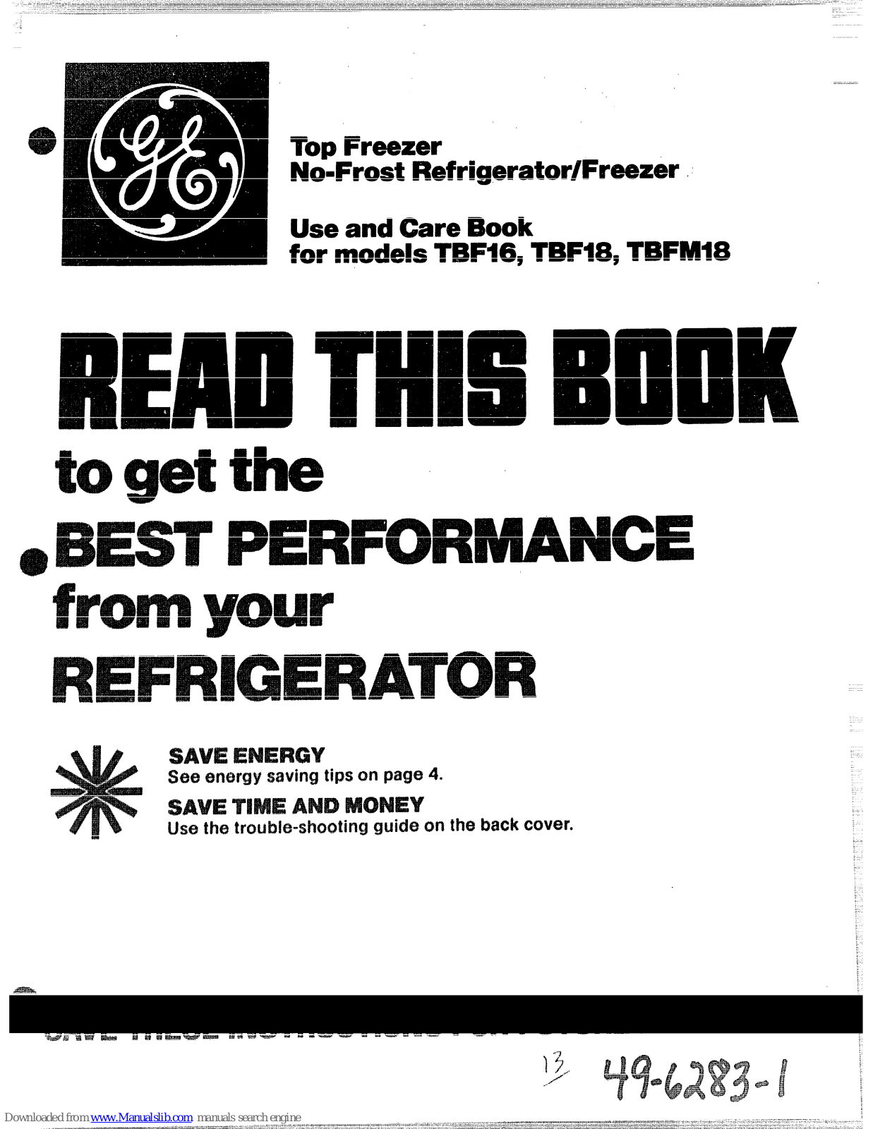 GE TBF18, TBF16 User Manual - ManualMachine.com