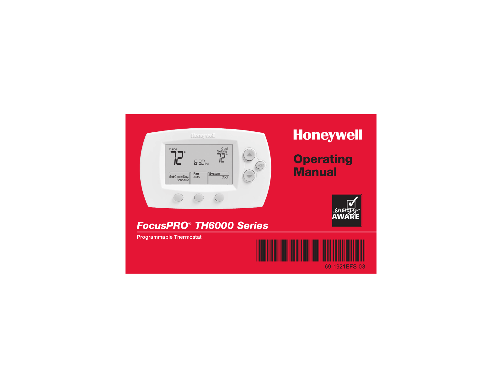 Honeywell TH6000 Owner's Manual