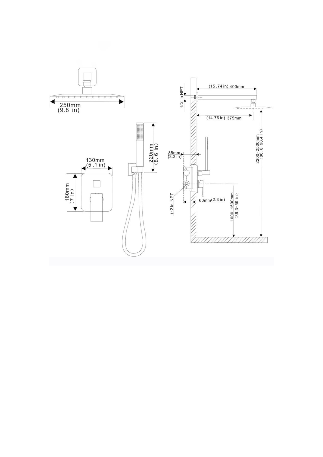Fapully FPUL1011 Dimensions - ManualMachine.com