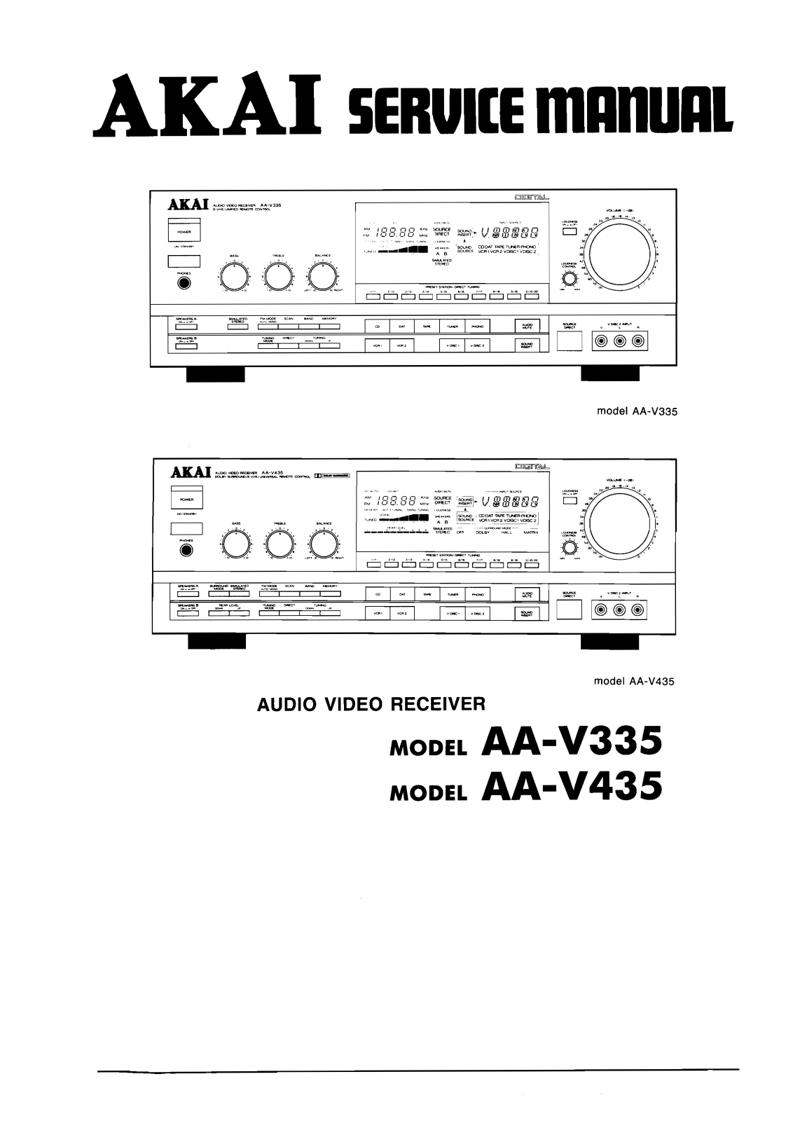 Akai AA-V335 Service Manual