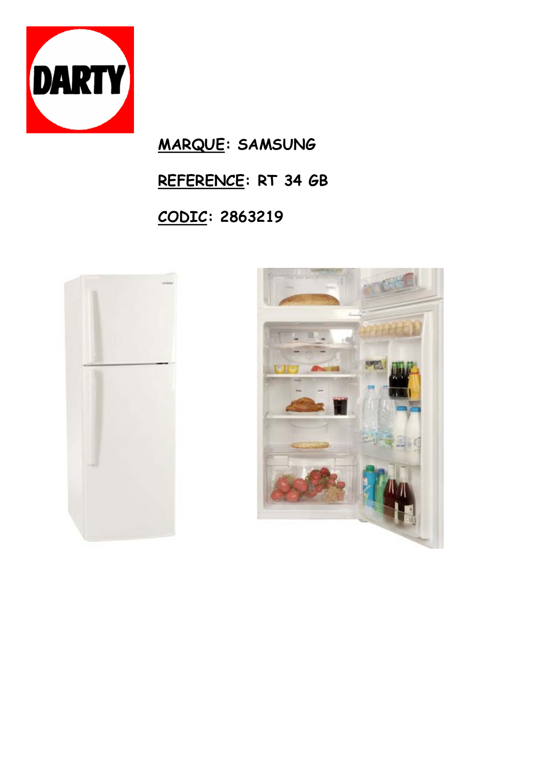 Samsung RT34GK User Manual