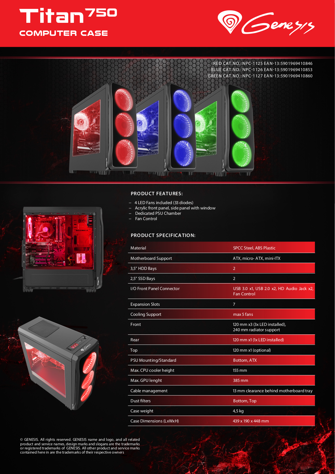 Genesis Titan 750 User Manual