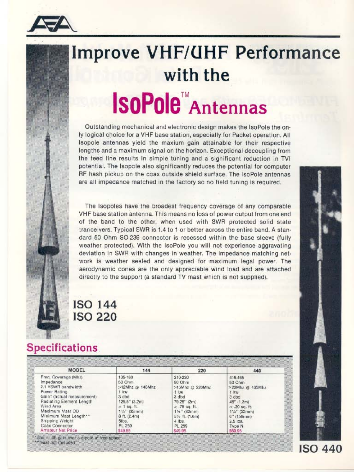 AEA Isopole 144, Isopole 220, Isopole 440 brochure - ManualMachine.com
