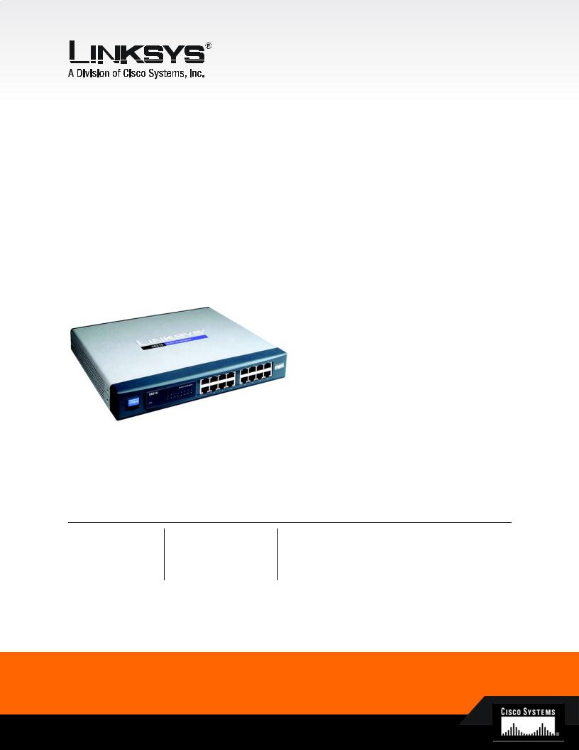 LINKSYS SR216 User Manual