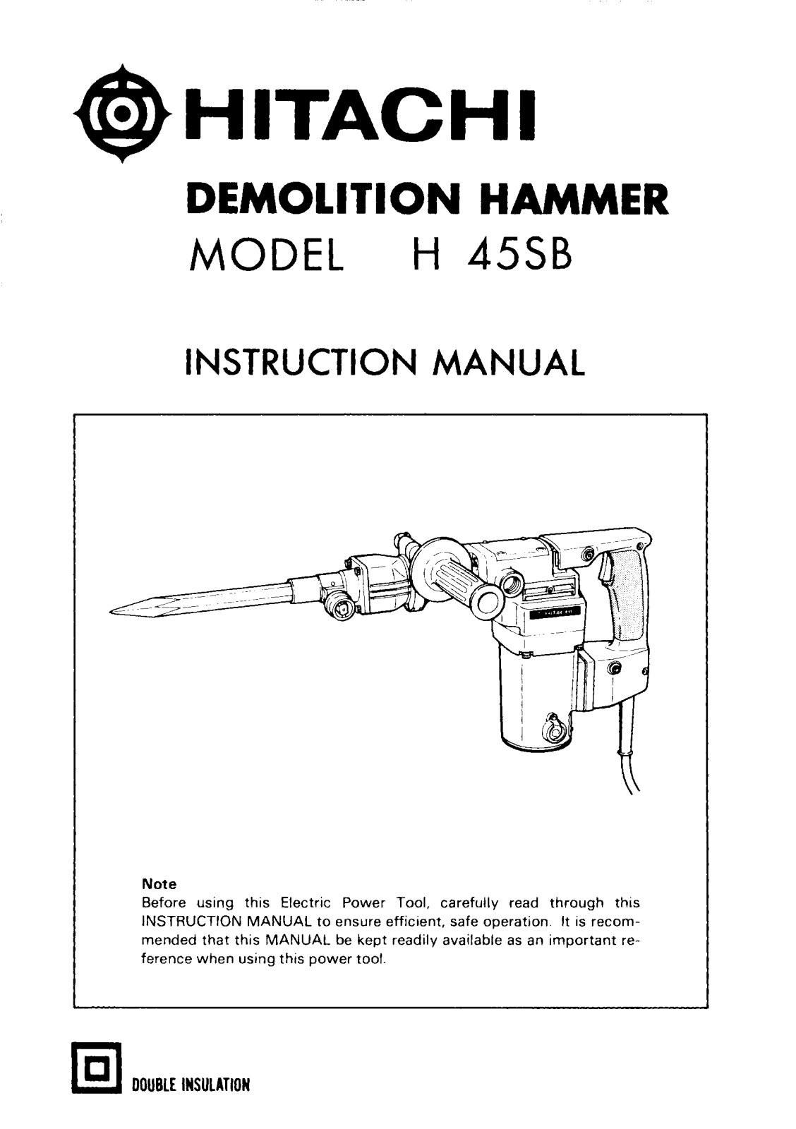 Hitachi H45SB User Manual