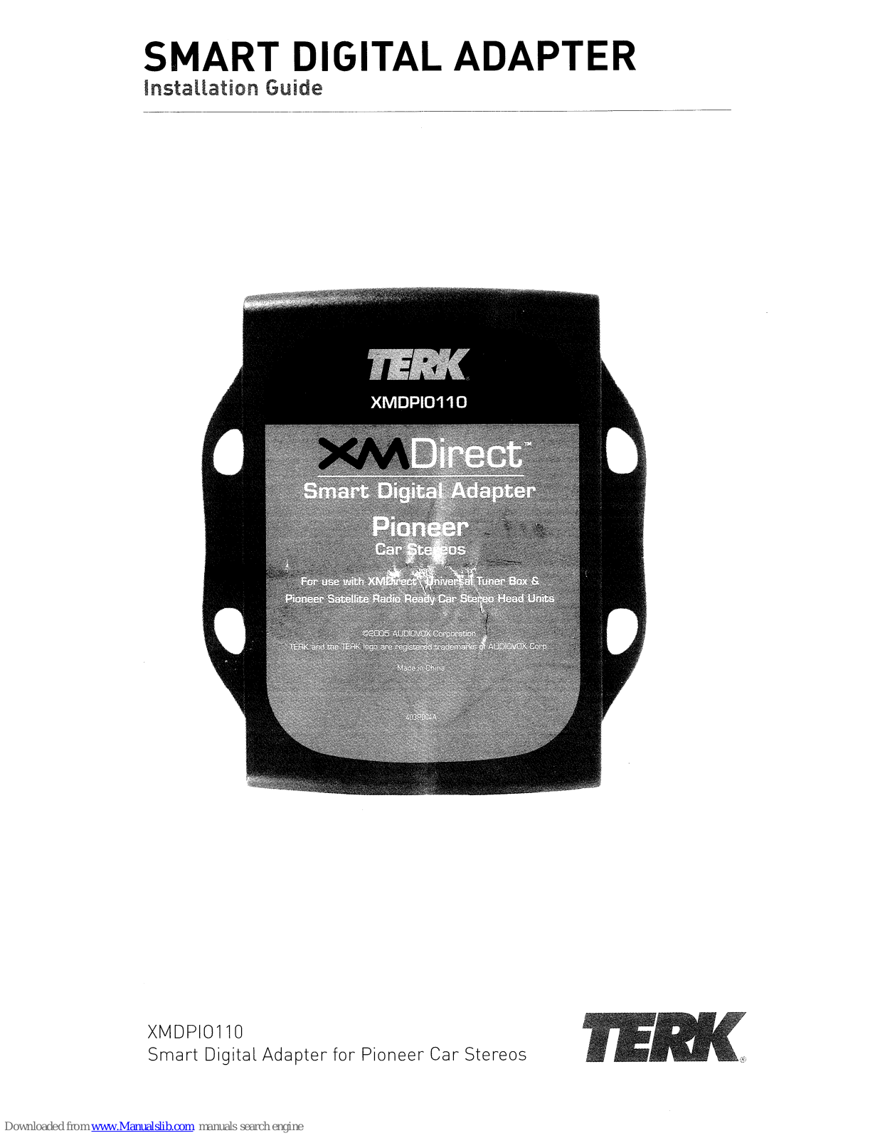 TERK Technologies XMDPI01-10 Installation Manual