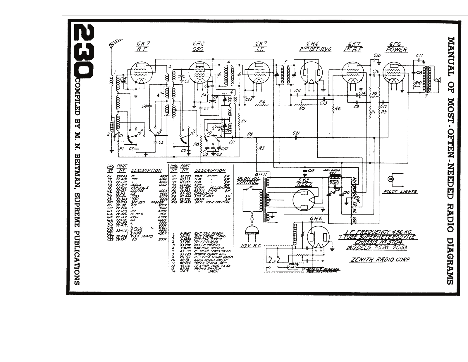 Zenith 7 s 28, 7 s 53 schematic