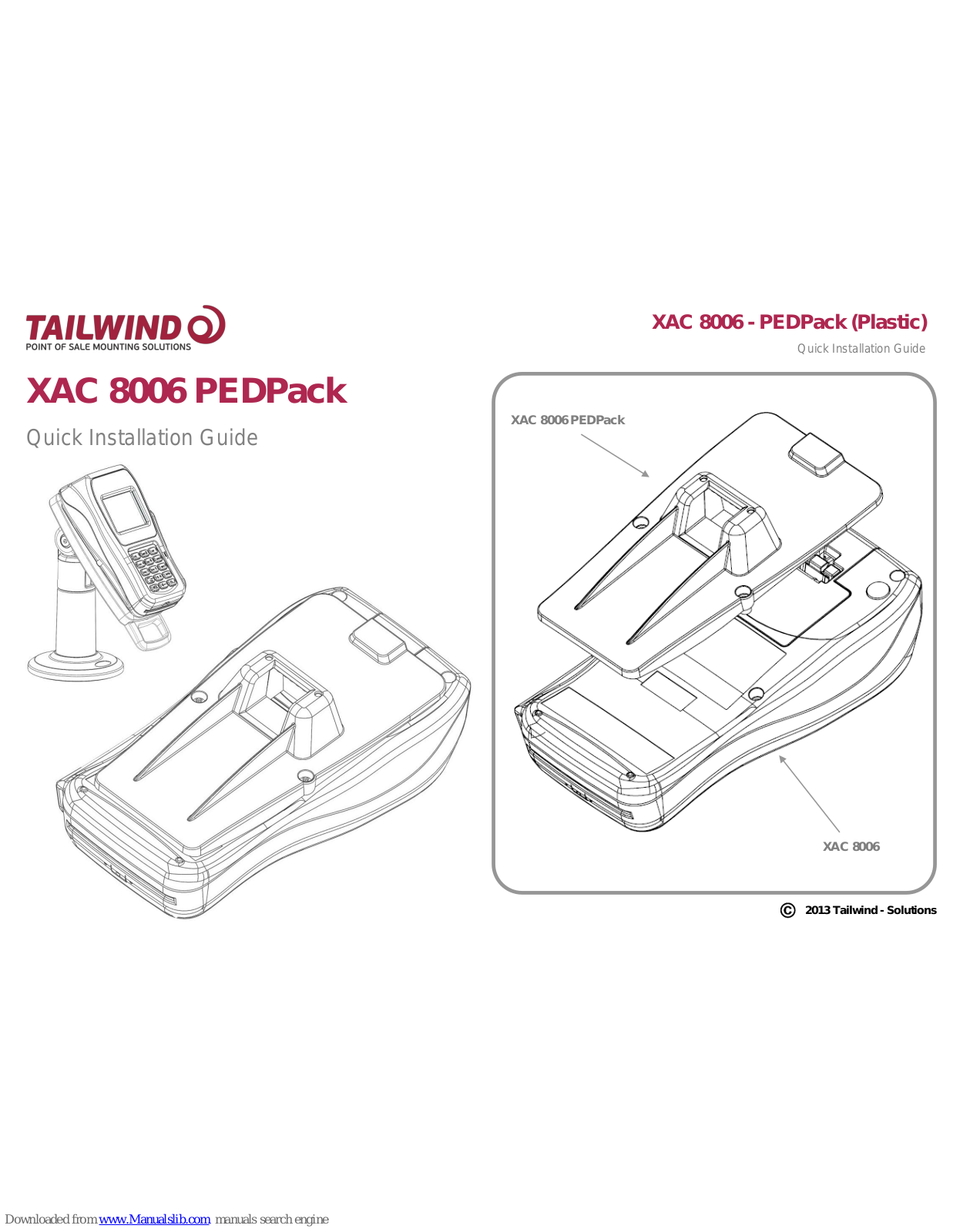 Tailwind XAC 8006 PEDPack Quick Installation Manual - ManualMachine.com