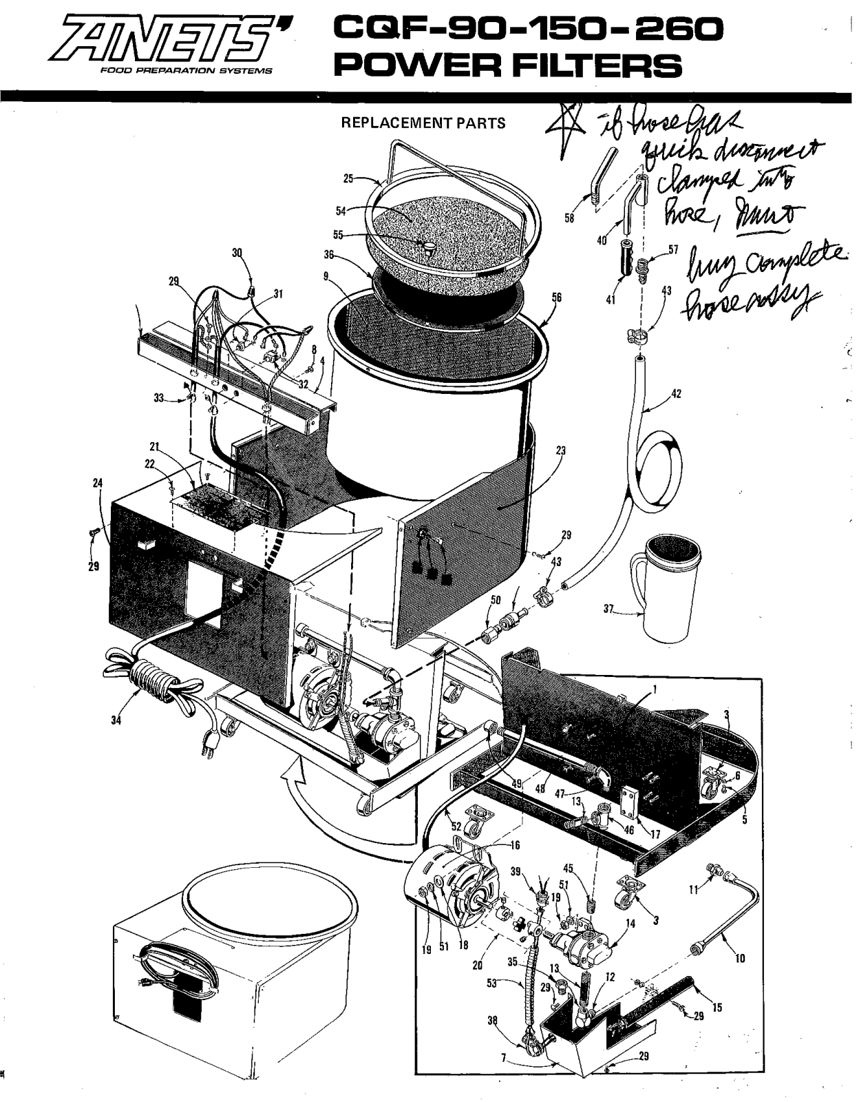 Anets CQF-260 Parts List