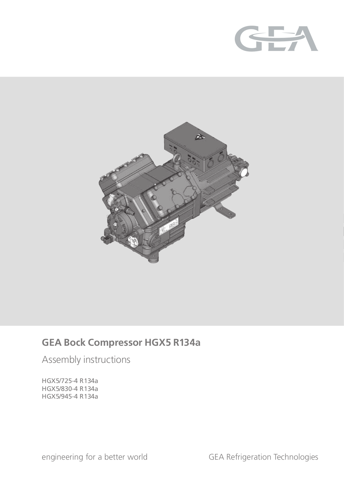 GEA Bock HG5R134a User Manual