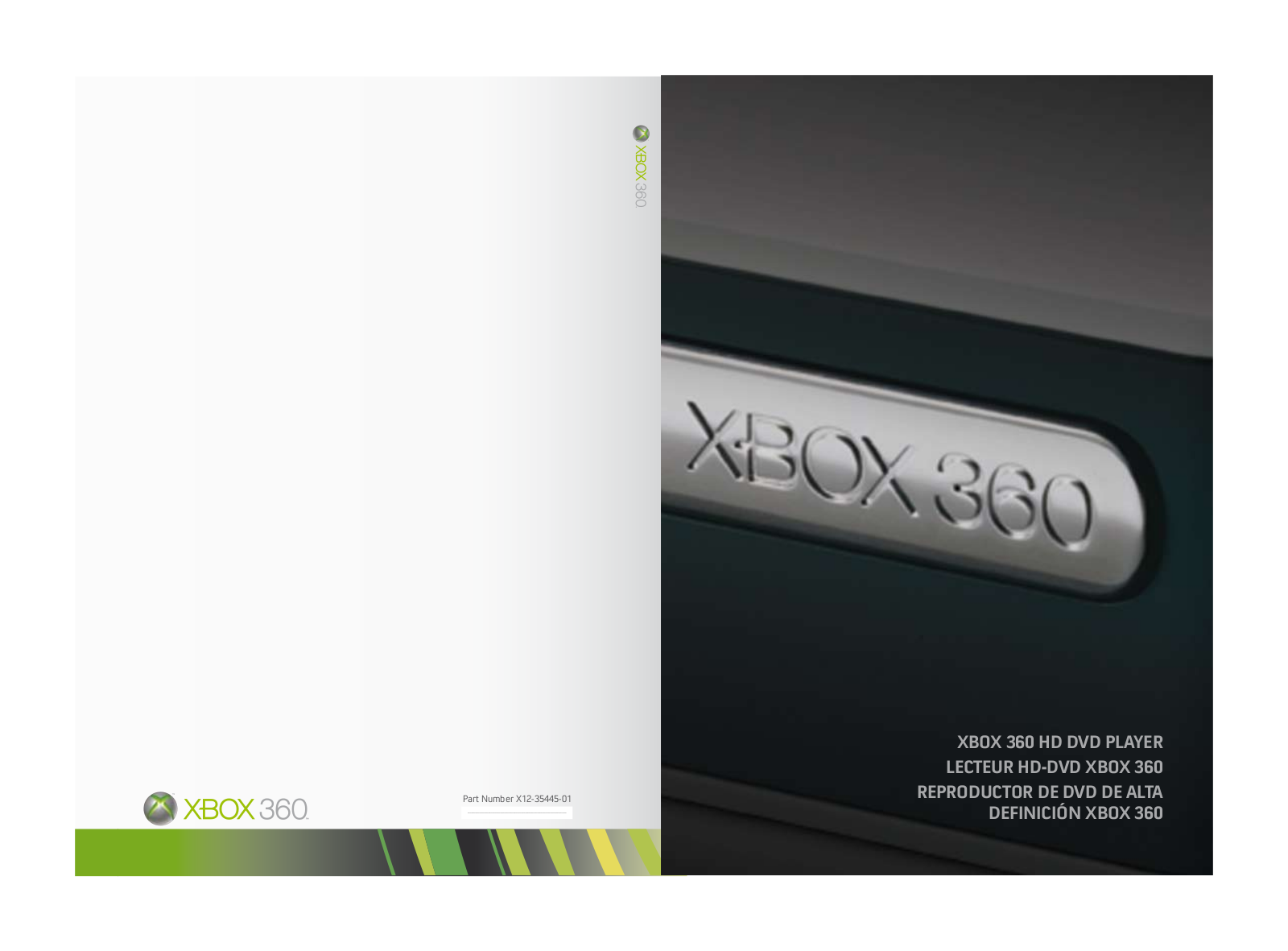 Microsoft Xbox 360 HD DVD Instruction Manual