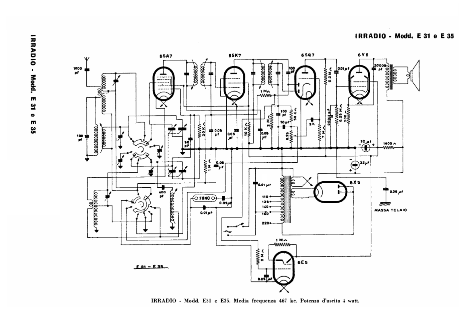 Irradio e31, e35 schematic