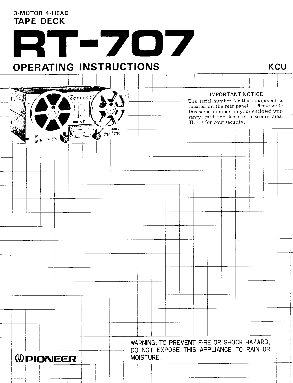 Pioneer RT-707 Service manual