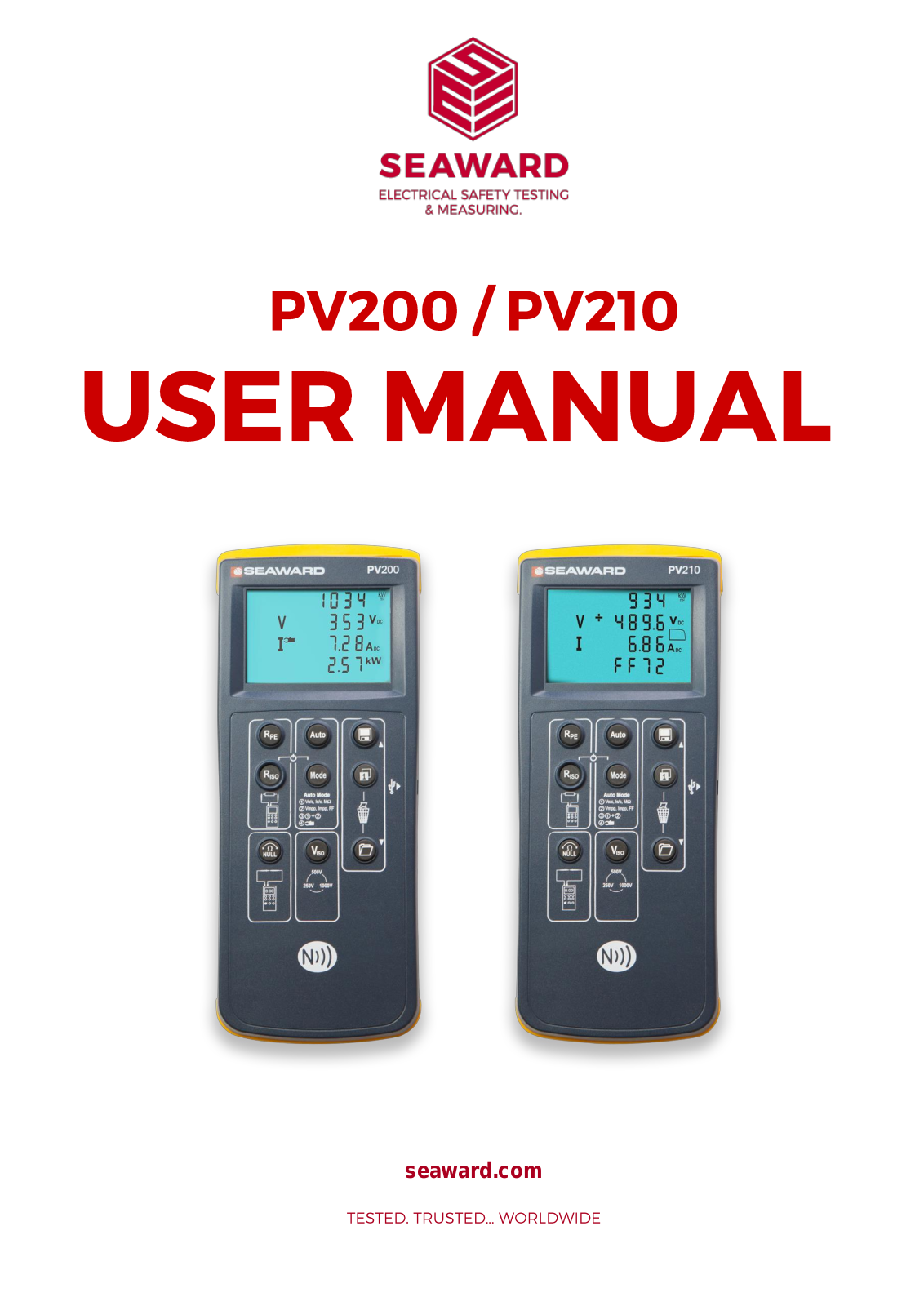 Seaward PV210, PV200 User Manual