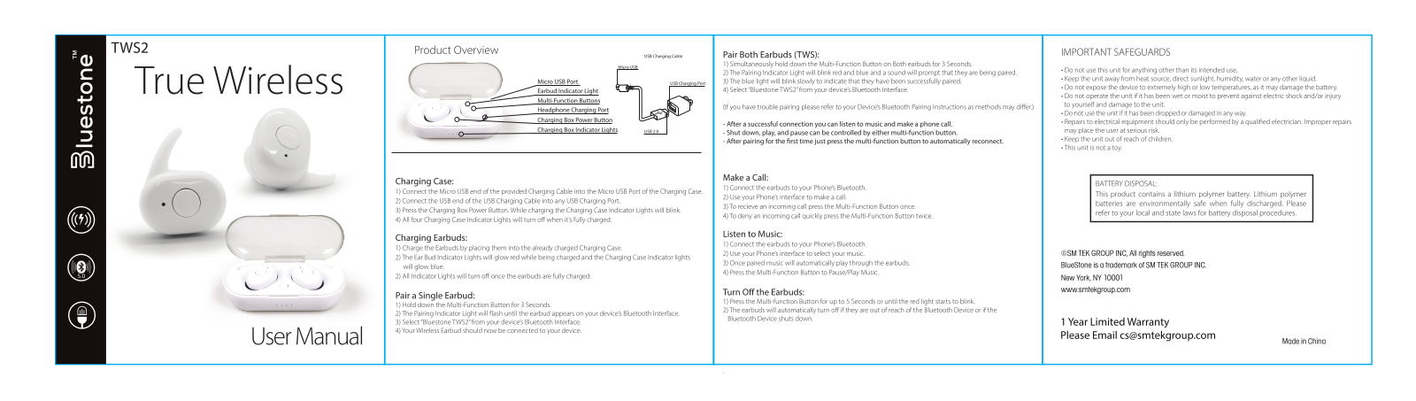 Bluestone TWS2 User Manual - ManualMachine.com