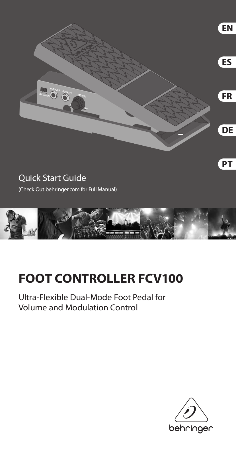 Behringer FCV100 Quick Start Guide