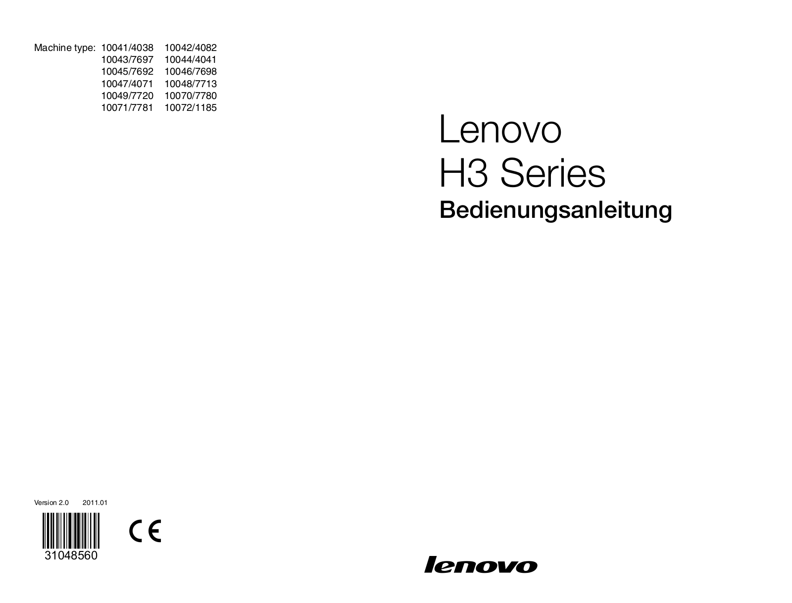 Lenovo H3 Series User Guide