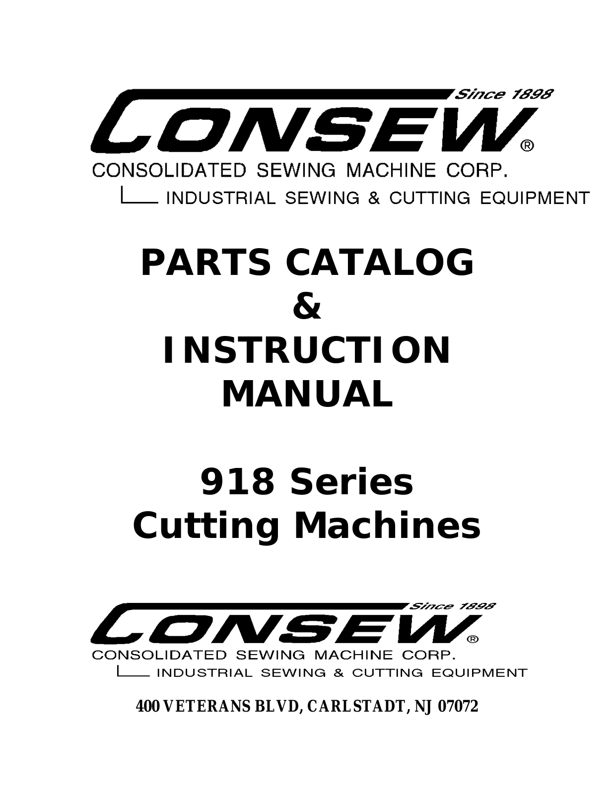 CONSEW 918 Series Instruction Manual