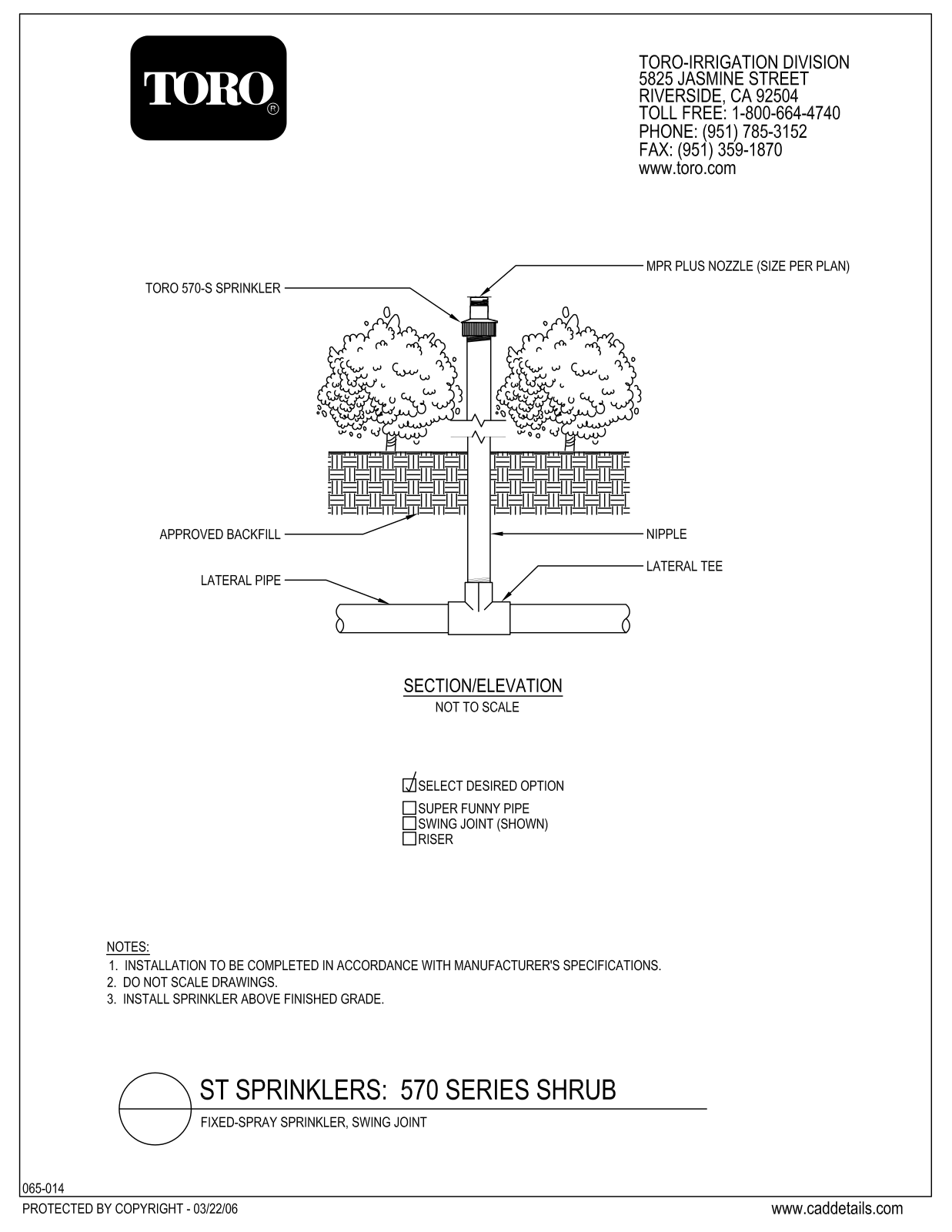 Toro 570ZXF Series Installation Manual