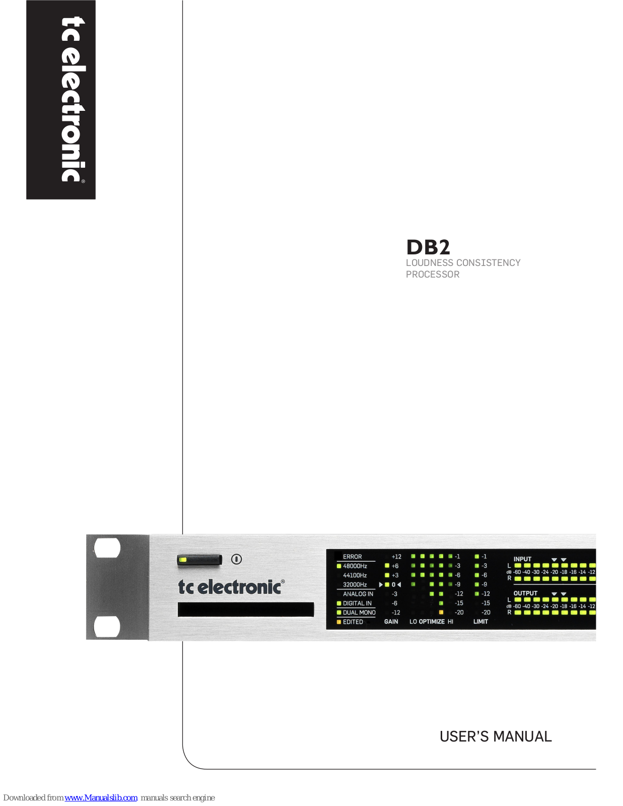 TC Electronic DB2 User Manual