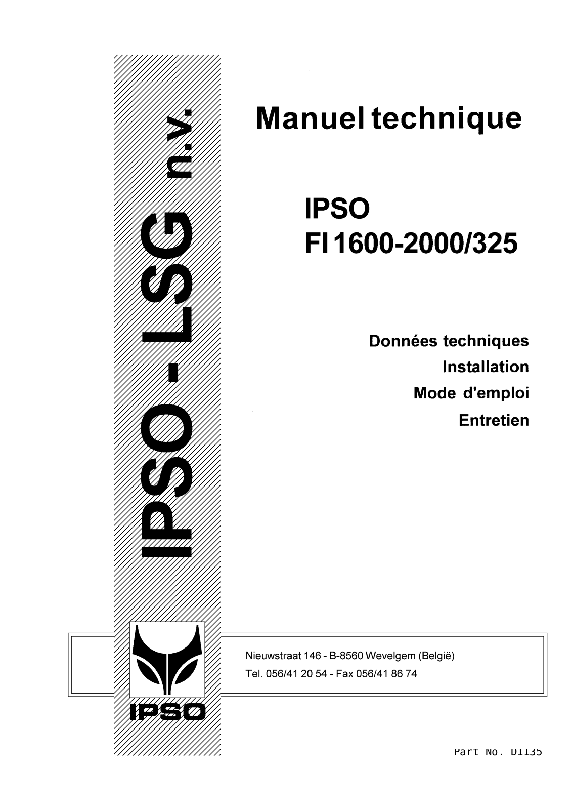 Cissell FI2000/325 Maintenance Manual