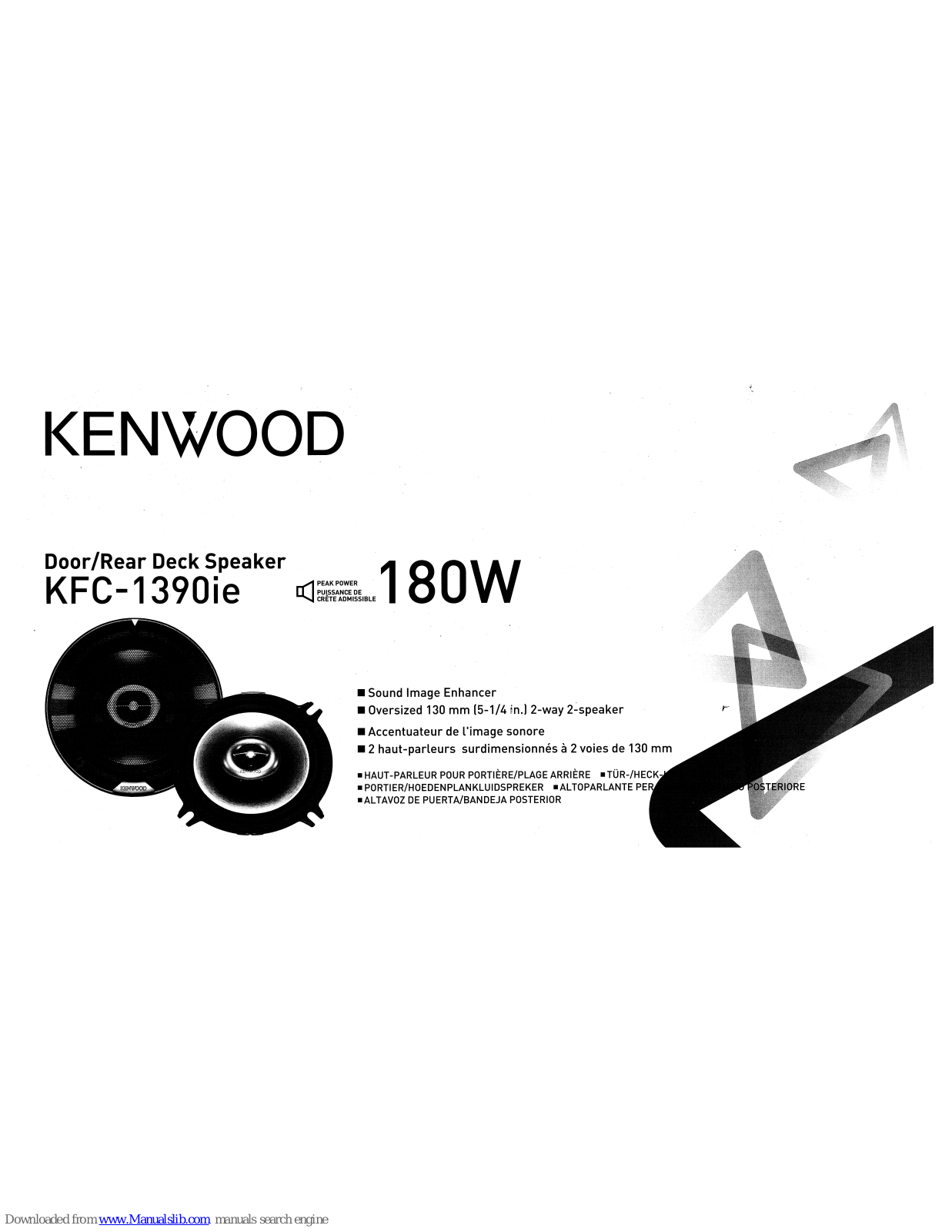 Kenwood KFC-1390ie User Manual