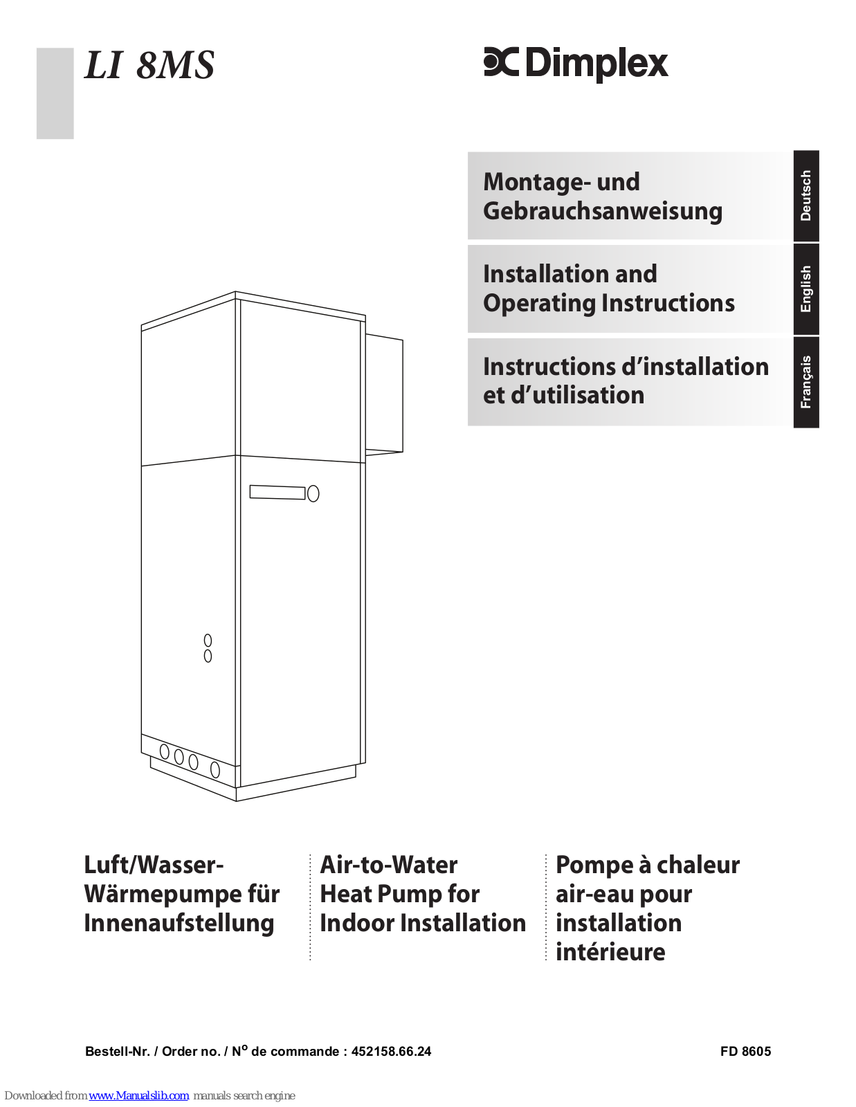 Dimplex LI 8MS Installation And Operating Instructions Manual