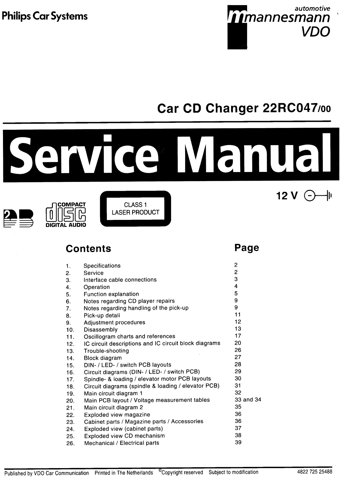 Philips RC-047, 22-RC-047 Service Manual