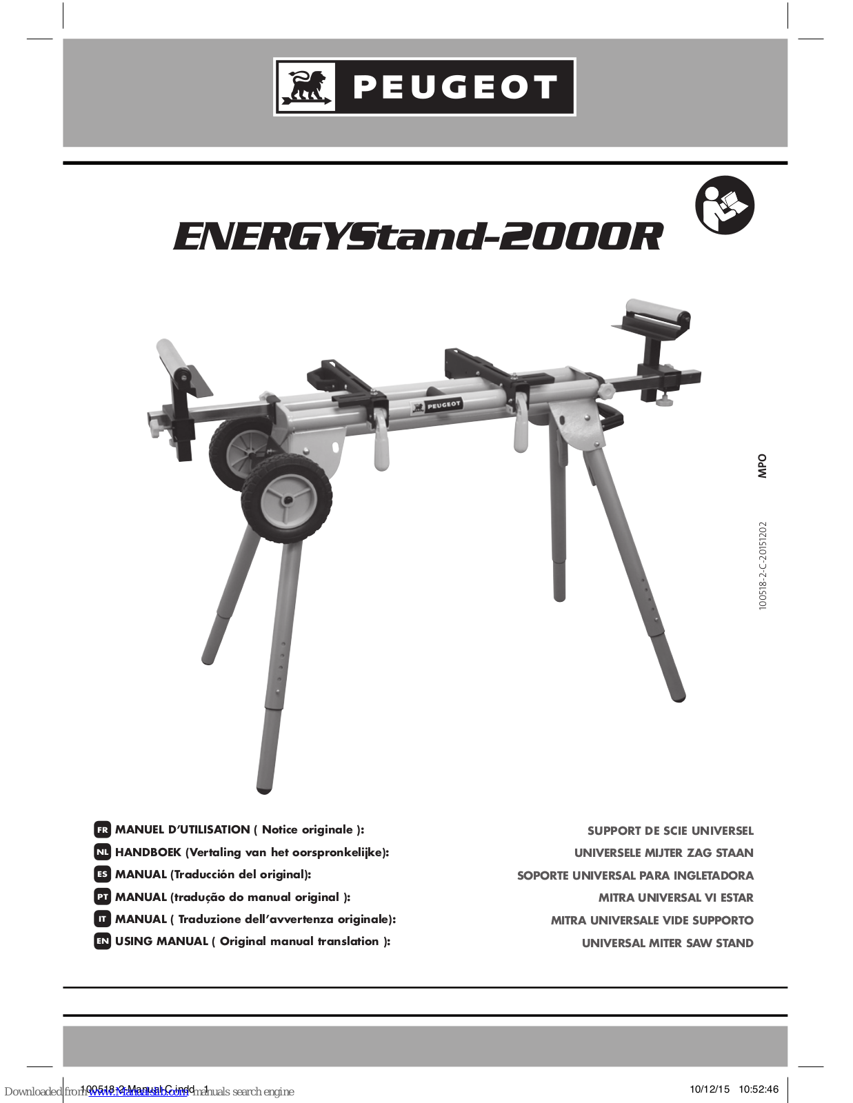 PEUGEOT ENERGYStand-2000R Using Manual