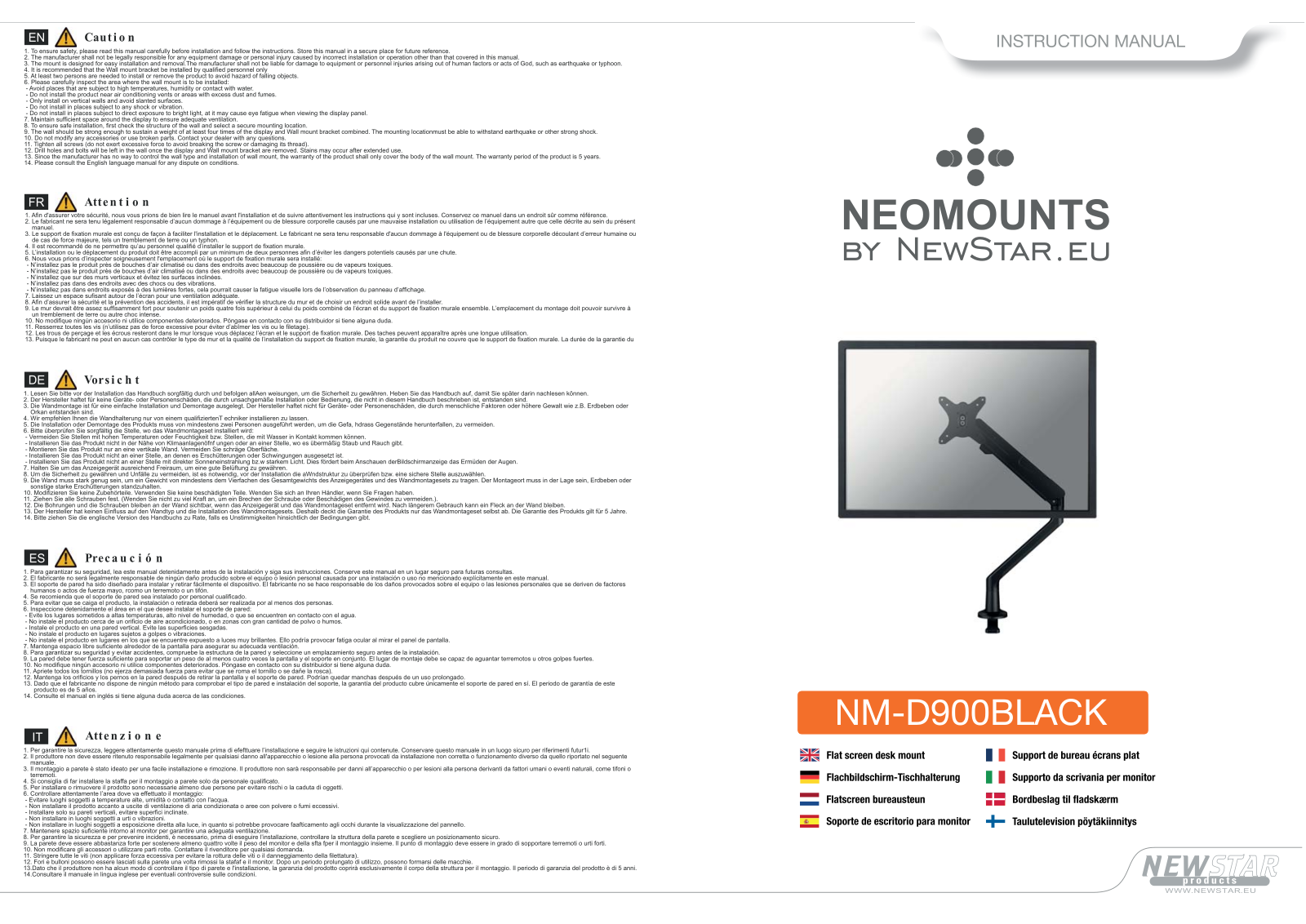 Newstar NM-D900BLACK User Manual