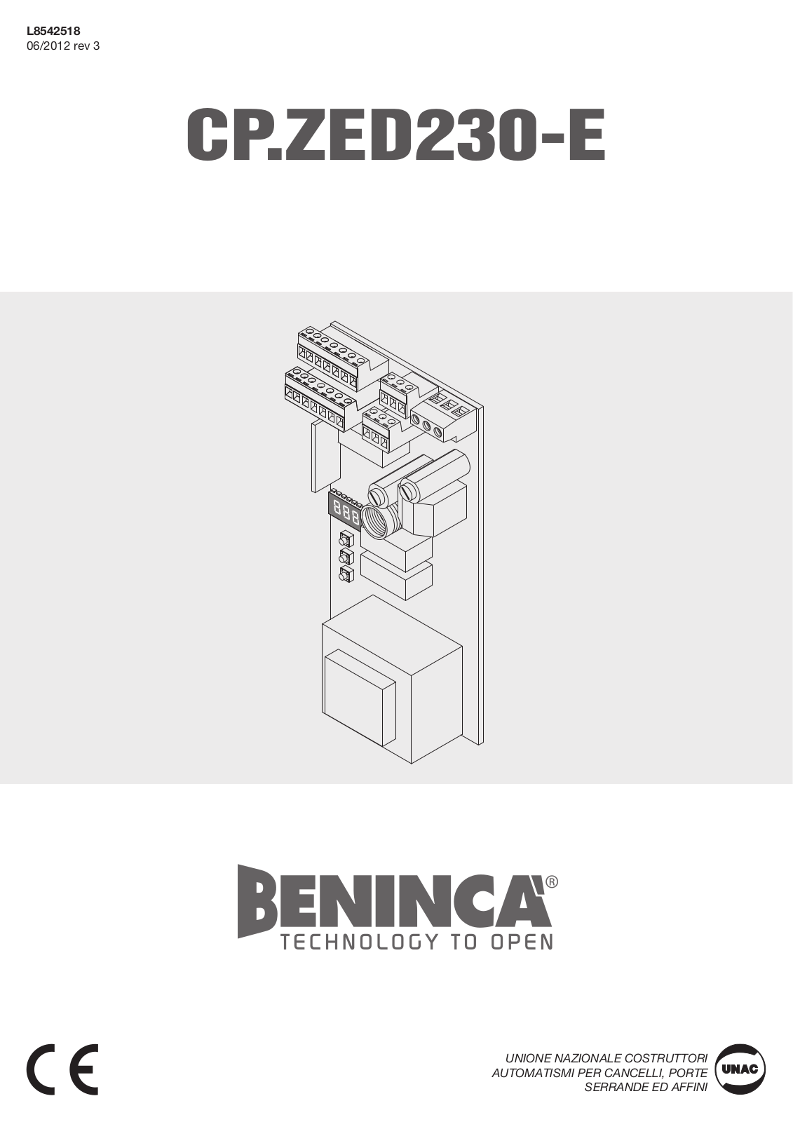 Beninca CPZED230-E User Manual