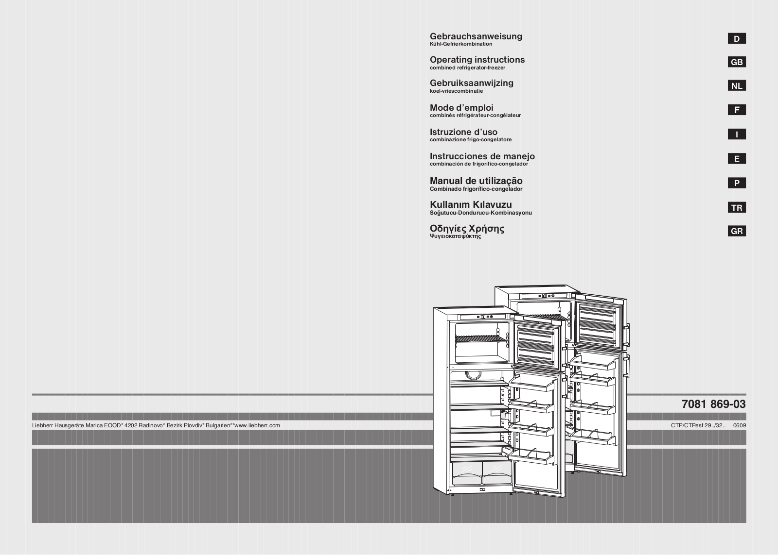 Liebherr CTesf 3306, CTPesf 3223 User Manual