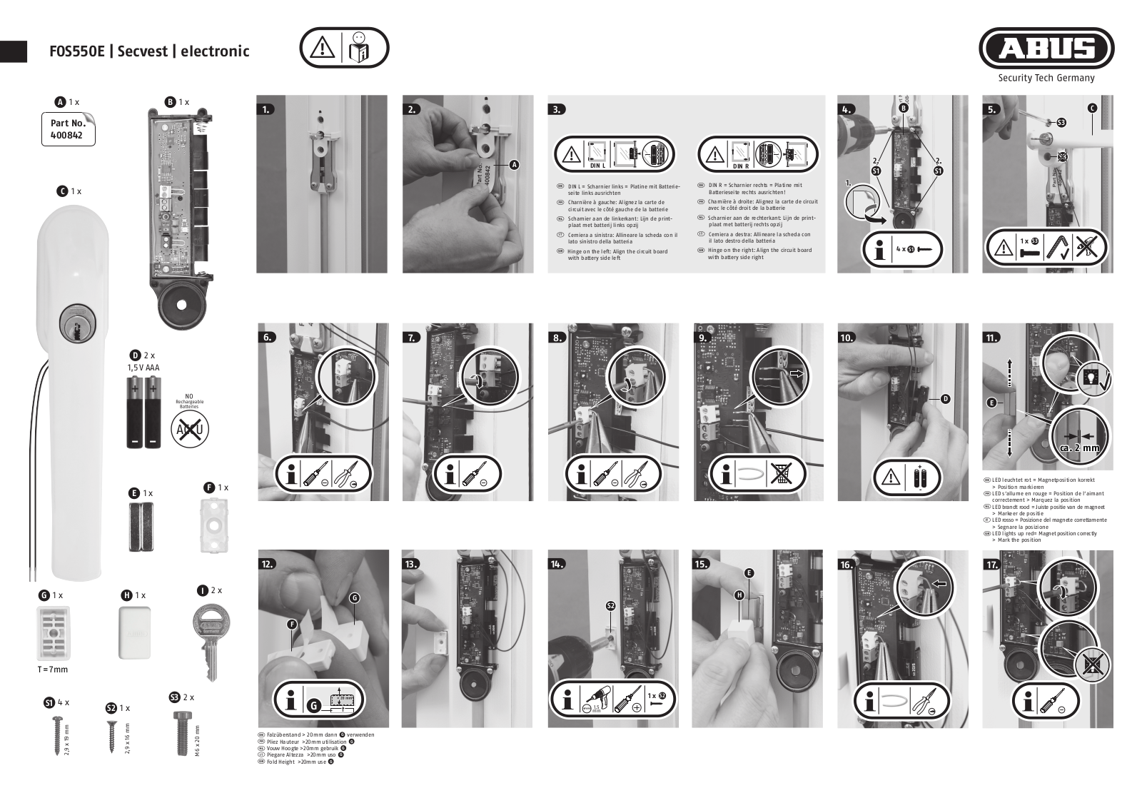 ABUS FUFT50030W operation manual