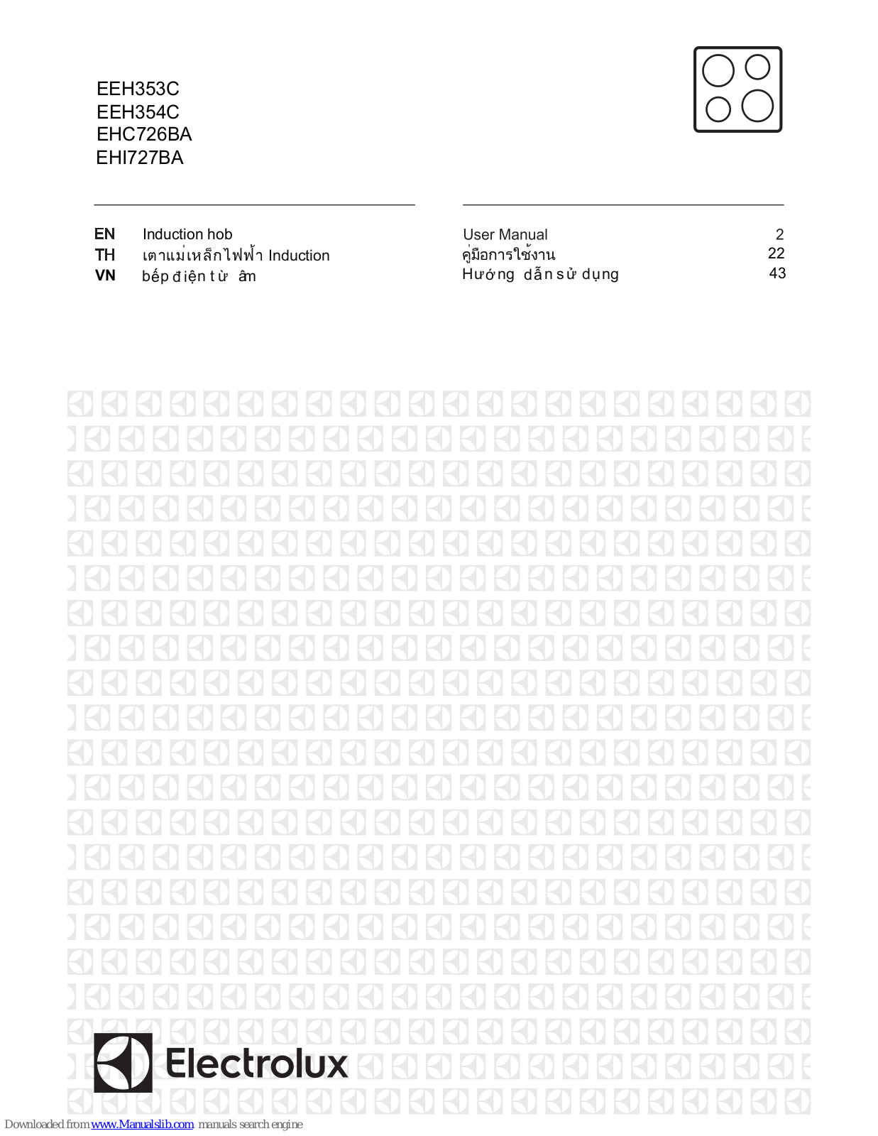 Electrolux EEH353C, EHC726BA, EHI727BA, EEH354C User Manual