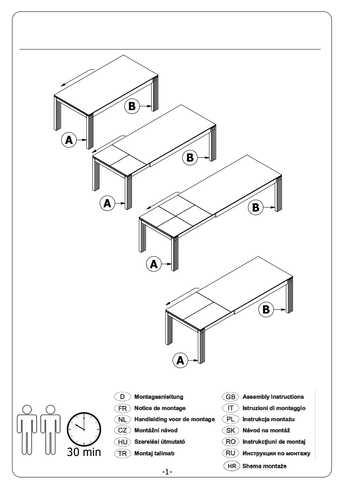 Home affaire Dundee Assembly instructions