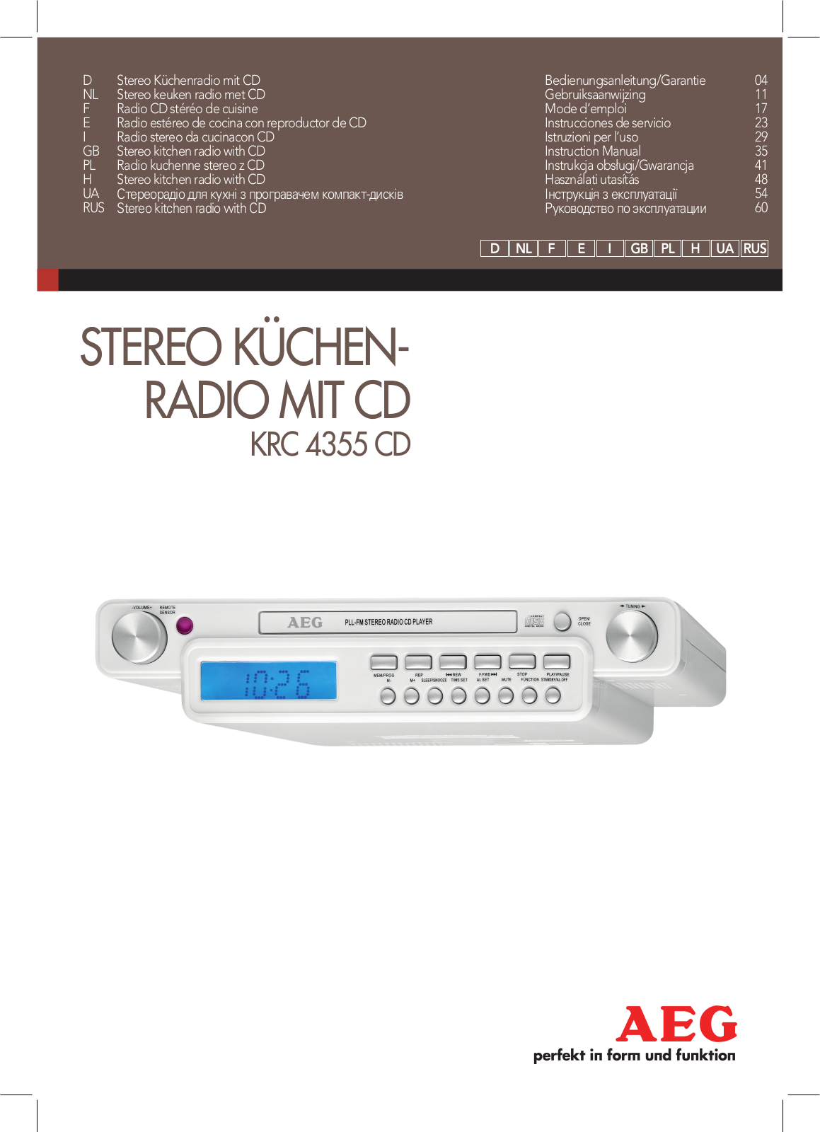 AEG KRC 4355 CD User Manual