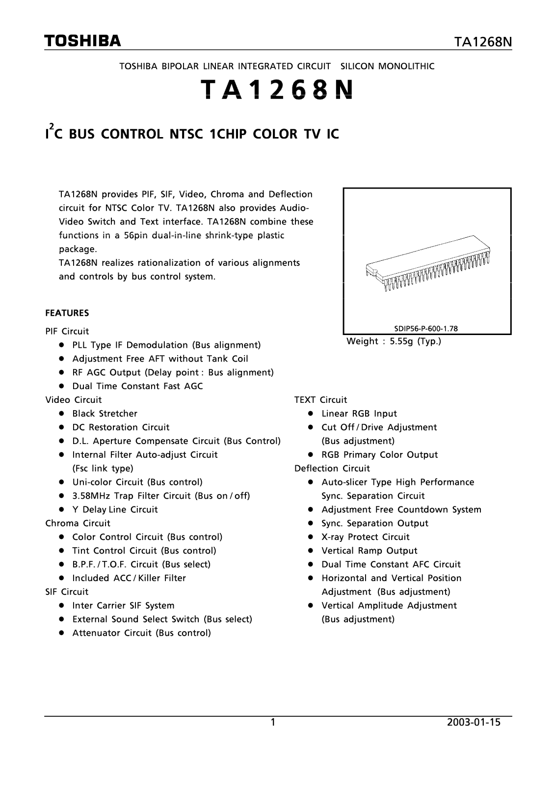 Toshiba TA1268N Service Manual