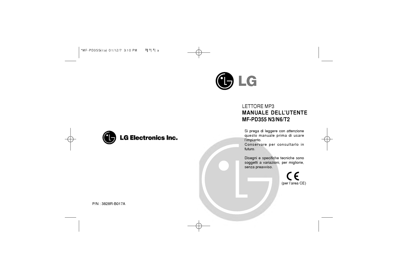 Lg MF-PD355N3, MF-PD355N6, MF-PD355T2 user Manual