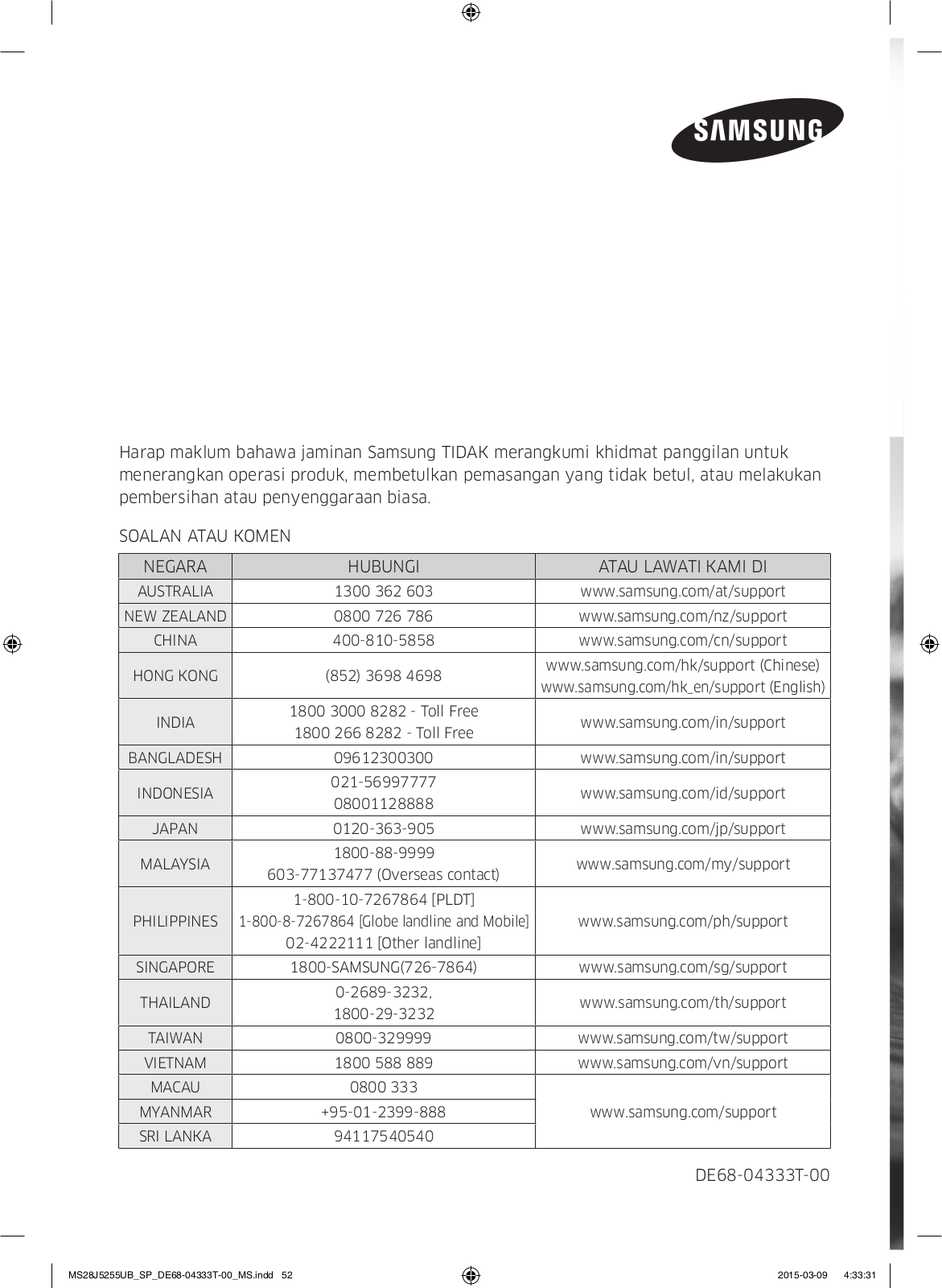 Samsung MS28J5255 series User Manual