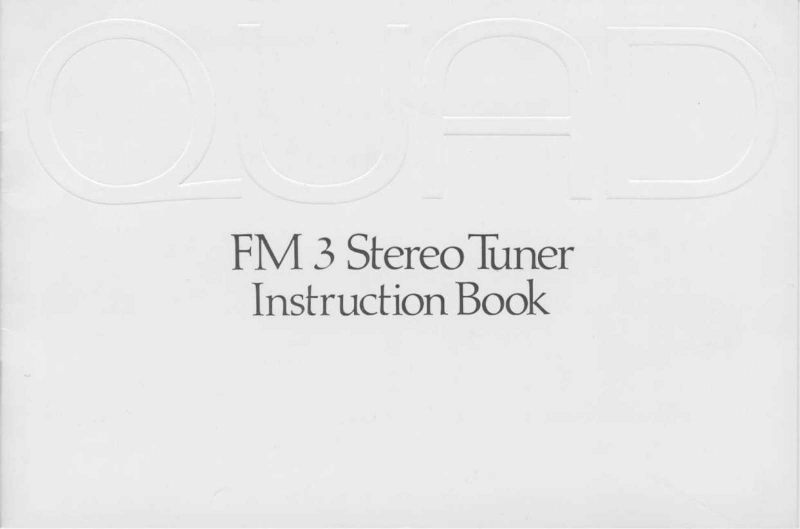 Quad FM-3 Owners manual