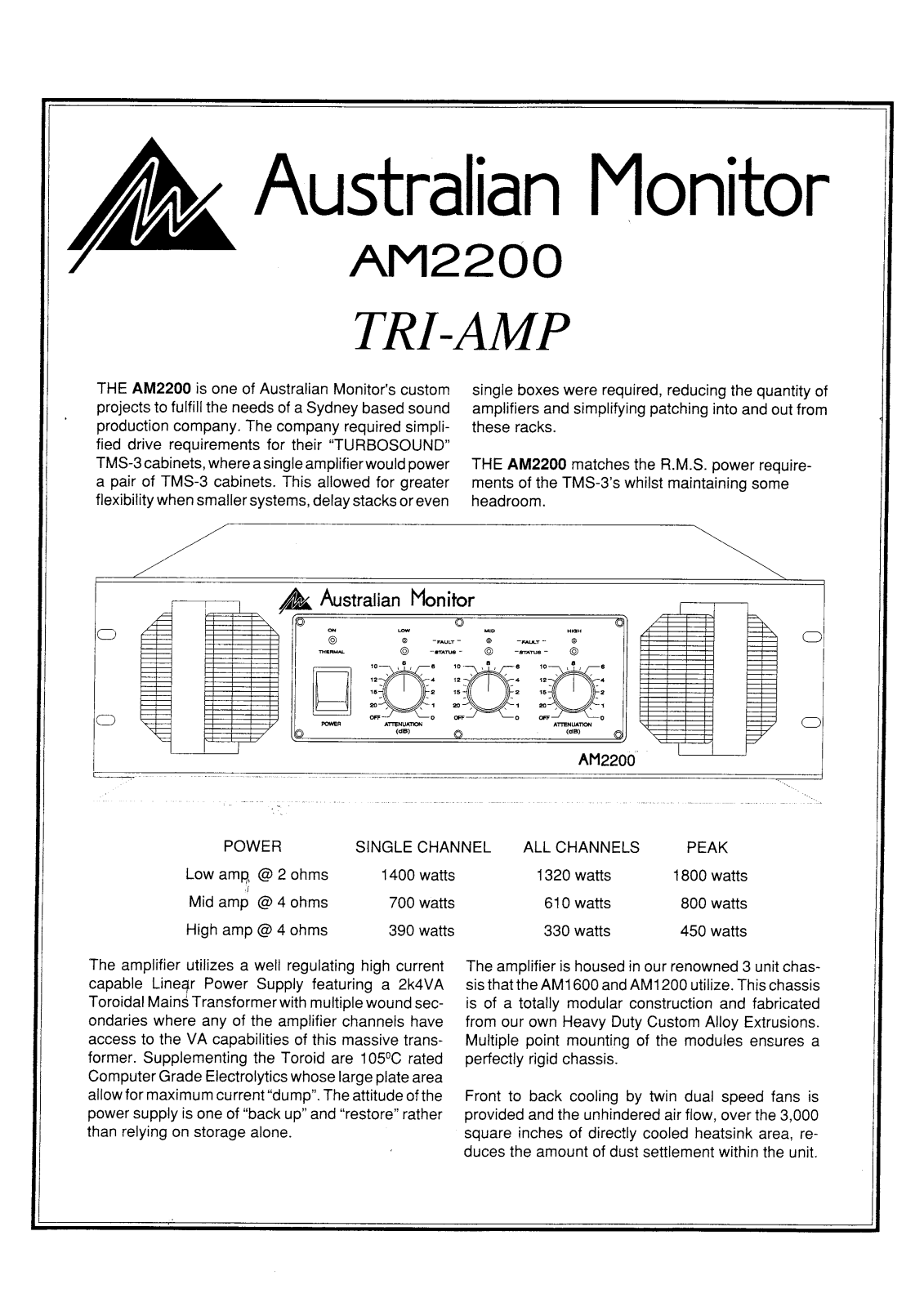 Australian monitor AM2200 BROCHURE